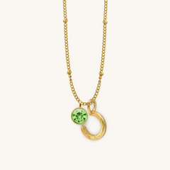 Collar Mini Cuerno con Circonia