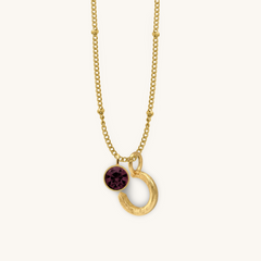 Collar Mini Cuerno con Circonia